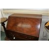 Image 2 : Antique mahogany drop front desk with leather writing surface and fitted interior and three drawer b