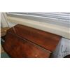 Image 3 : Antique mahogany drop front desk with leather writing surface and fitted interior and three drawer b