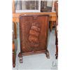 Image 1 : Ship motif oak fireplace/ draft screen, 28" H X 19" W