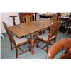 Image 1 : Apartment size, refrectory style draw leaf dining table 34" X 50" plus matching chairs