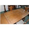 Image 2 : Apartment size, refrectory style draw leaf dining table 34" X 50" plus matching chairs