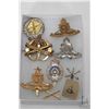 Image 1 : Selection of military cap badges including WWII and British
