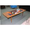 Image 1 : Artisan made, glass enamel on copper, tiled mid century modern coffee table from the estate of renow