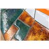 Image 7 : Artisan made, glass enamel on copper, tiled mid century modern coffee table from the estate of renow