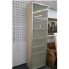 Image 2 : Modern Ikea? storage cabinet with single frosted glass door, 84" H X 24" W X 13" D