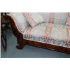 Image 3 : Antique mahogany framed Regency sofa, refinished and re-upholstered. Includes three matching throw p