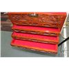 Image 8 : Vintage Chinese carved silver ware chest with two door cabinet, seven drawers and flip up top, note: