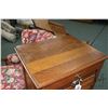 Image 2 : Interesting antique oak roll up multi drawer cabinet. Note: roll section not opening completely, wil