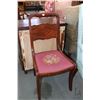 Image 1 : Art Deco side chair with needlepoint upholstered seat