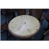 Image 2 : Semi contemporary Regency style occasional table with reeded supports, carved decoration, urn style 