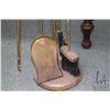 Image 2 : Vintage four piece brass companion set