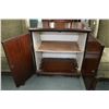 Image 2 : Antique two door cabinet, probably was originally a radio cabinet, 30" H X 28" W X 18" D