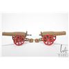 Image 1 : Two Conestoga Big Bang F-6 cannon toys, each 9" in length with 3" wheels, note: one missing firing m