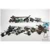 Image 1 : Selection of vintage metal and pressed steel cannons and military toys, ranging in size from 2 1/2" 