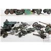 Image 3 : Selection of vintage metal and pressed steel cannons and military toys, ranging in size from 2 1/2" 