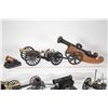 Image 4 : Selection of sixteen collectible metal cannons including brass, white metal, steel etc. 1 1/2" - 11"