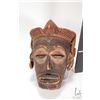 Image 2 : Chokewe Pow (female) hand carved wooden ceremonial mask, with woven fiber hair, 12" in height
