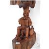 Image 5 : Hand carved folk art statue of a busking musician under a tree signed E. Schultz 1976, 26"