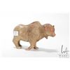 Image 1 : Inuit carved soapstone bison, signed by artist Johnny Iqulik, 8" in length