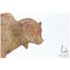 Image 2 : Inuit carved soapstone bison, signed by artist Johnny Iqulik, 8" in length