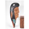 Image 2 : Squamish hand carved wall plague, labeled on verso "Chief Raven, Ian Joseph, Squamish Band 1985" 16"