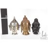 Image 2 : Three cast metal Tibetan Buddha heads 5"-6"