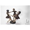 Image 1 : Unsigned bronze featuring three girls dancing 9" in height