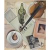 Image 2 : Dutch artist Cor ter Brugge '47, (1924-2006), oil on board painted collage, 24" X 20". Note: Artwork