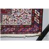 Image 2 : Hand woven vintage wool carpet with stylized animal motif 45" X 56"