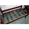 Image 2 : Antique wood framed settee with no upholstery, 48" wide