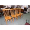 Image 1 : Four spindle back oak chairs, made in Canada by Gold & Oak