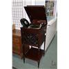 Image 1 : Edison Diamond Disc gramophone No. A100, in floor standing mahogany cabinet, working at time of cata
