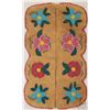 Image 2 : Framed Indian bead work on leather, possible gauntlet or moccasin tops? Overall dimensions including