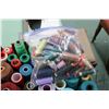 Image 2 : Large selection of sewing thread including cones and bobbins