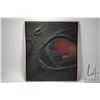 Image 1 : Artist Cor '68, mid century texture abstract painting in floater frame, 27" X 24"