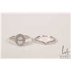 Image 2 : Ladies 18kt white gold and natural diamond gemstone engagement ring set with .90cts of white diamond