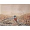 Image 2 : Artist Jerry Heine framed oil on board painting, titled on verso "Ring Necked Pheasant", 12" X 16". 
