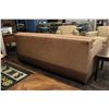 Image 2 : Full size sofa in brown micro fiber upholstery made for Kravik Furniture Inc., New York, 80" in leng