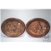 Image 1 : Two simulated carved wall hockey plaques, 16" X 20"