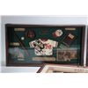 Image 2 : Three wall hanging shadow boxes including baseball, football and golf, each approximately 20" X 12"