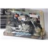 Image 2 : Framed Harley Davidson photo collage with shadow boxed bike 24" X 37" plus a Harley Davidson Fat Boy