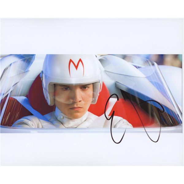 Emile Hirsch signed "Speed Racer" movie photo
