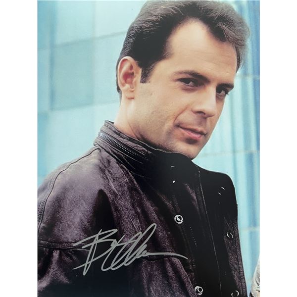 Moonlighting Bruce Willis signed photo