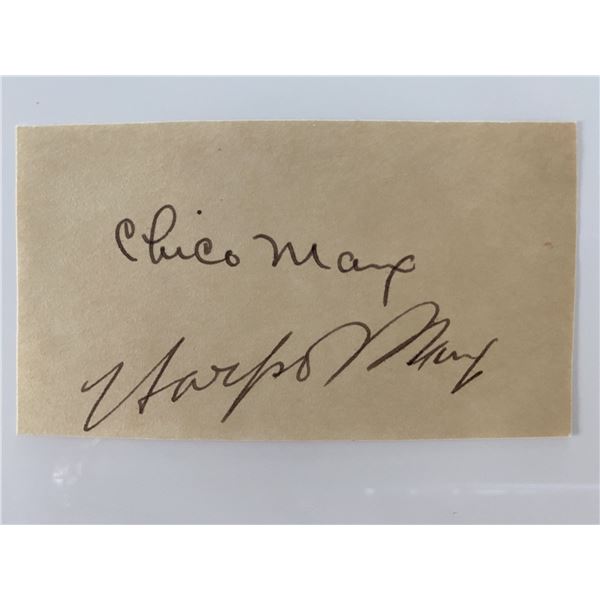 The Marx Brothers signature sheet. GFA Authenticated