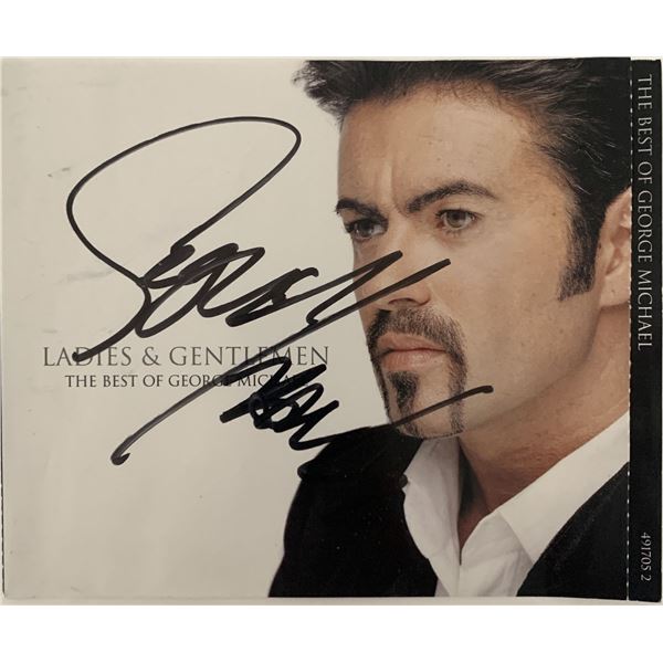 George Michael The Best Of signed CD cover