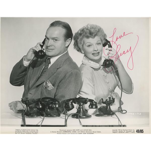Sorrowful Jones Lucille Ball signed movie photo. GFA Authenticated