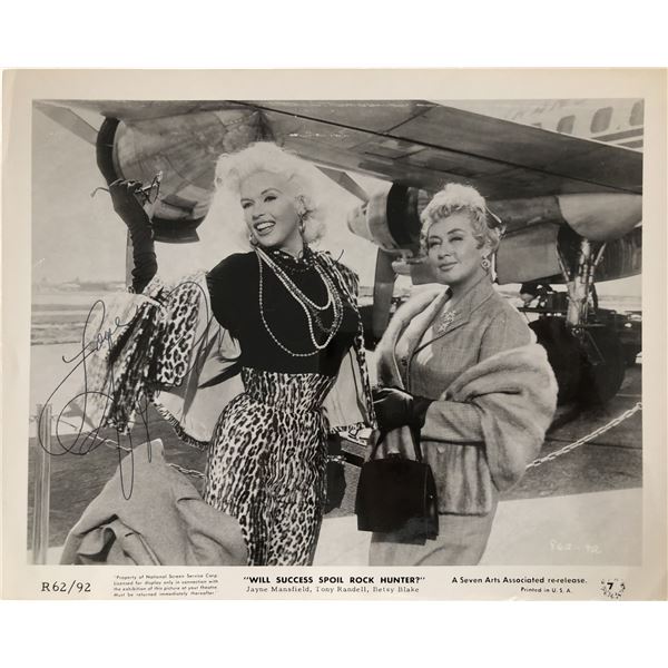 Jayne Mansfield signed movie photo. GFA Authenticated