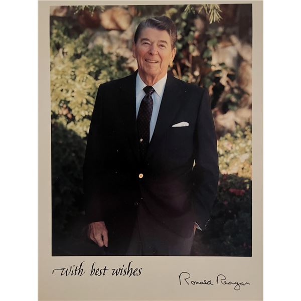 Ronald Reagan facsimile signed photo.