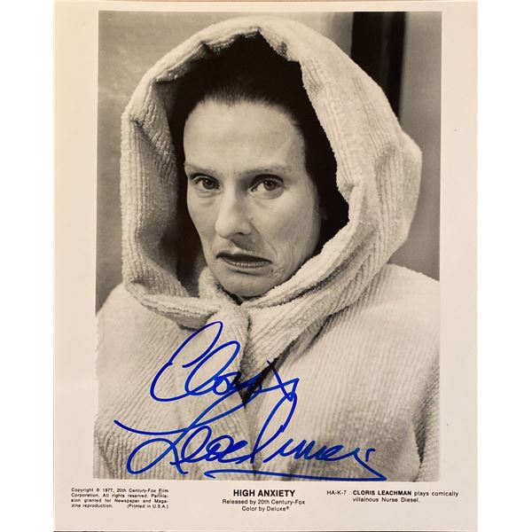 High Anxiety Cloris Leachman signed movie photo
