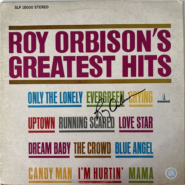 Roy Orbison signed "Roy Orbison's Greatest Hits" album